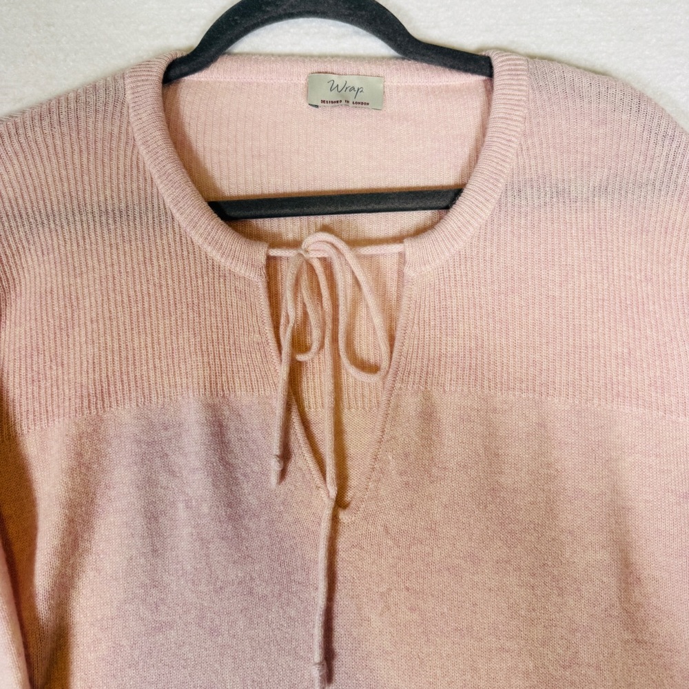 Wrap London Pink Cashmere Sweater US size 16 - Picture 2 of 7